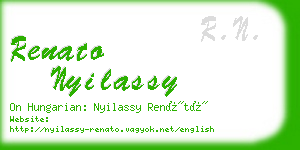 renato nyilassy business card